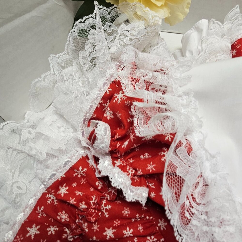 New Lid’l Dolly’s Toddler Girl Red Southern Belle Dress Ruffle Lace Full Circle⭐ - Picture 15 of 16